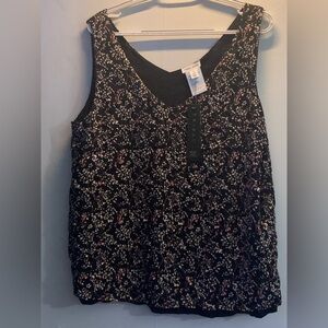 NWT Tribal Women's Black and White Patterned Blouse